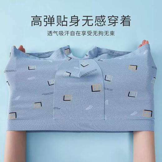 男士弹力棉精梳棉长绒棉印花包头平角内裤四角裤Y174 商品图2