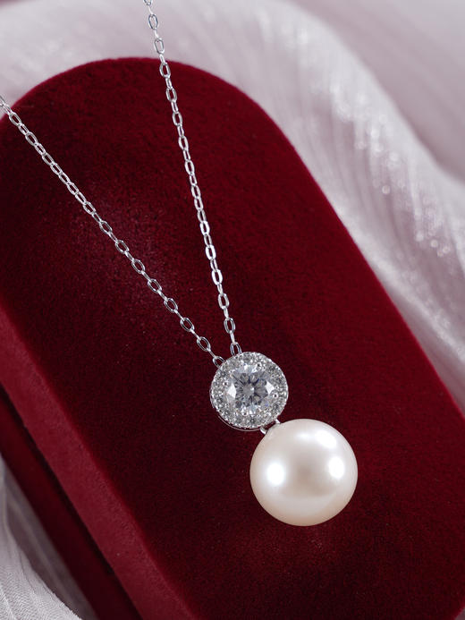 子佩集【璀璨时光】银S925珍珠惜王妃套链【MLTL018】10mm珠吊球圆形圆钻2601 商品图5