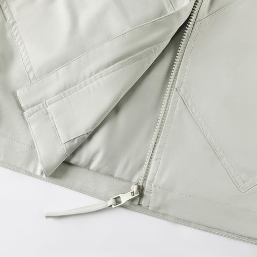 GXG男装秋季时尚拼接微落肩立领简约休闲短款设计感男式夹克K&C 商品图13