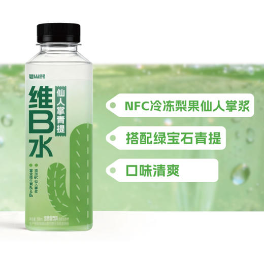 碧山村仙人掌青提维B水500ml*5瓶NFC冷冻梨果仙人掌浆清爽解腻 商品图3