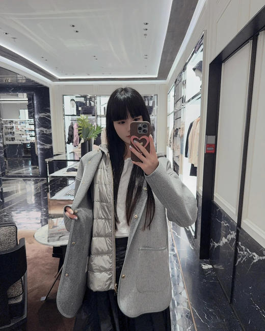 114-2 帮清库 亏清 忙可三合一 羊毛羊绒呢大衣 鹅绒马甲 轻盈保暖多穿外套 只换码不退货 商品图8