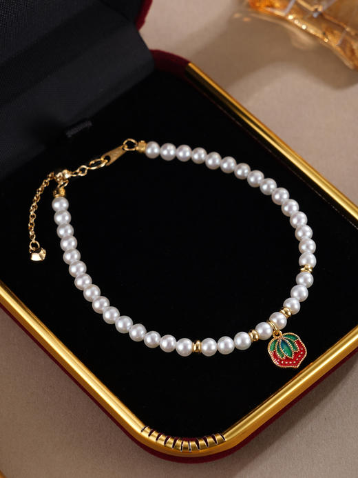 子佩集【美好发生】银S925珍珠惜王妃手链【MLSL002】3mm珠草莓镀金2601 商品图5