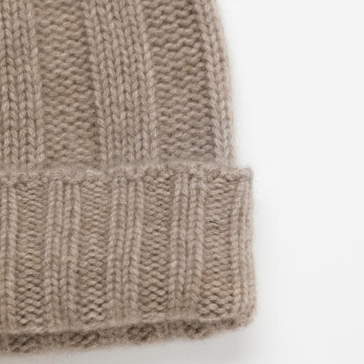 ROMI STUDIO“无缝一体”100%山羊绒加厚坑条毛织帽冷帽 RWCWP07544 商品图6