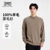 【100%绵羊毛】圣得西男士保暖厚羊毛衫2025秋新款重磅毛衣410g 商品缩略图0