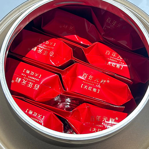 百年元祥丨百福大红袍 百福罐 武夷岩茶 乌龙茶 249g 岩骨花香醇厚 精品罐装配手提袋 商品图3