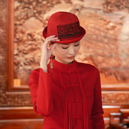 【2026年货节新品】游红绣檐针织礼帽 | 现货加急发 商品图2