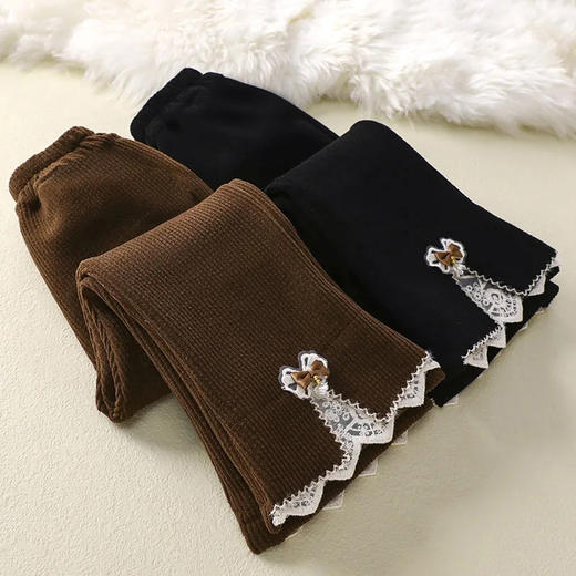 【柔软亲肤❗️细腻舒适】女童加绒裤子春秋女孩喇叭裤韩版洋气儿童休闲裤中小童灯芯绒长裤。jc 商品图1