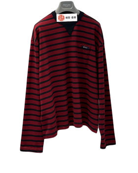 中性款条纹长袖T恤ho020