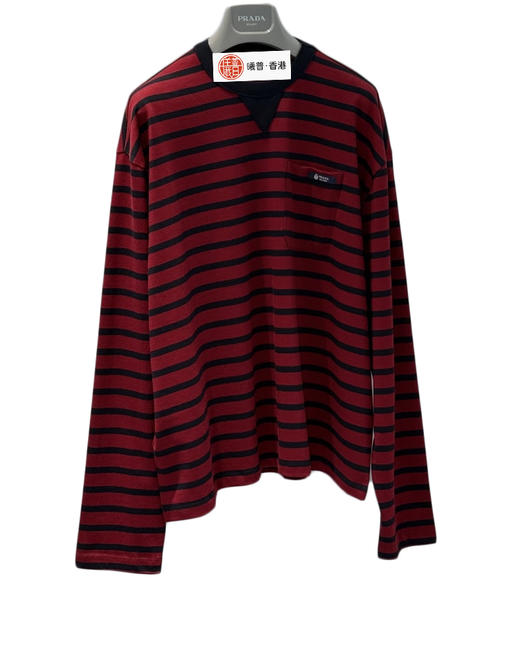 中性款条纹长袖T恤ho020 商品图0