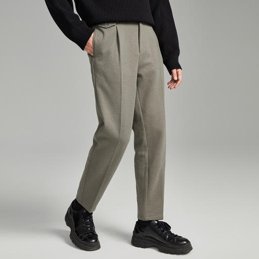 GXG男装秋季日常简约休闲长裤男士百搭直筒裤K&C 商品图2