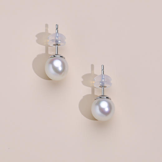 樱舞系列S925银 Akoya珍珠耳饰 6.5-7mm 商品图2