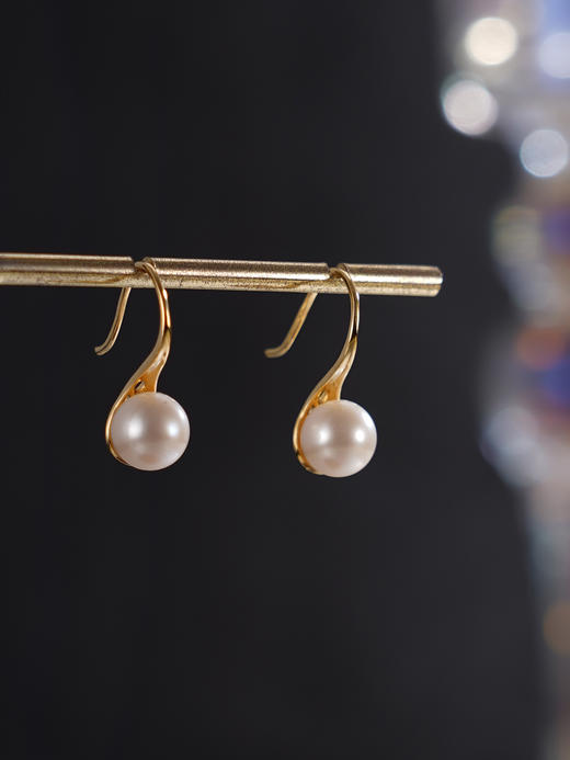 子佩集【极简之光】银S925珍珠惜王妃耳环【E1596C】7mm珠双色单珠2601 商品图6
