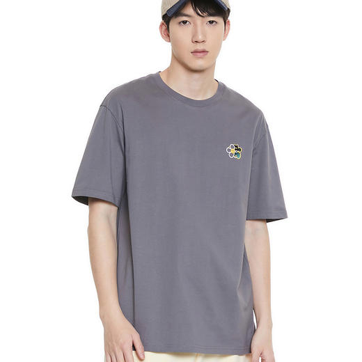 GXG男装夏季时尚简约印花t恤休闲百搭男女同款短袖K&C 商品图8