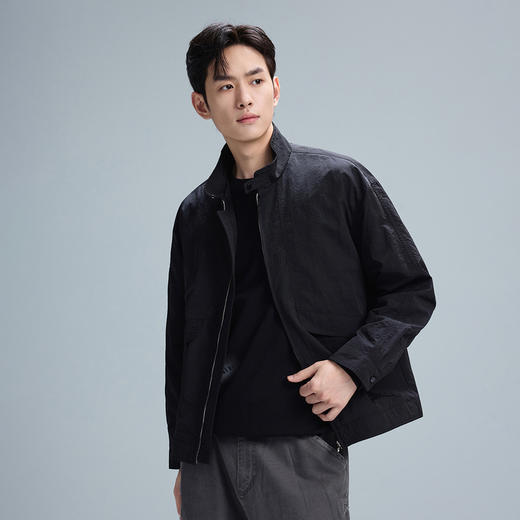 GXG男装25秋季时尚潮流简约翻领夹克宽松舒适百搭休闲男士外套K&C 商品图1