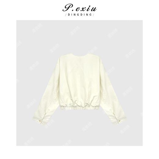 04-2潘依绣丁丁宠粉法式风圆领拉链夹克短外套 Q34040 商品图1