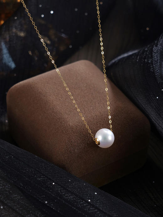 子佩集【小情缘‌】Pt900铂金项链【MLKJXL001】8.8mm珠双色单珠2601 商品图9