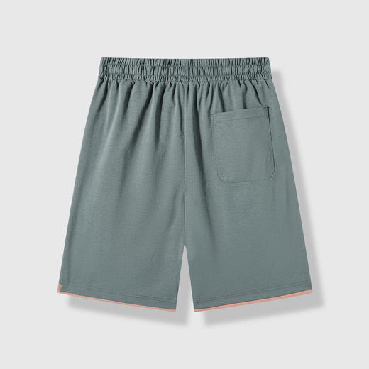 GXG男装25夏季舒适顺滑经典抽绳拼接百搭运动休闲短裤K&C 商品图1