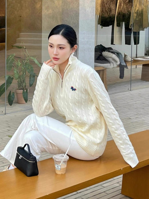 马年限定马到成功拧花羊毛兔绒混纺POLO衫 商品图5