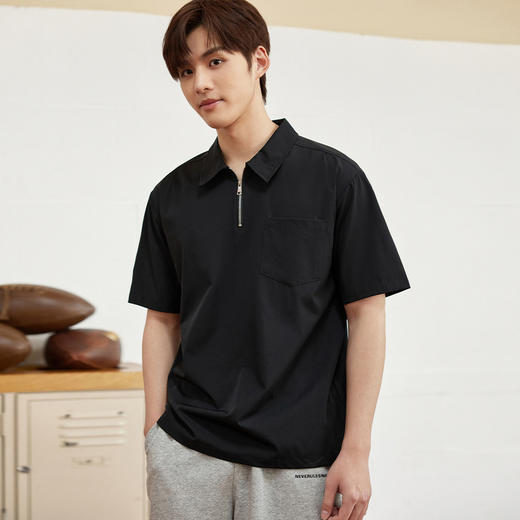 GXG男装夏季时尚百搭拉链款男士休闲翻领polo衫K&C 商品图8