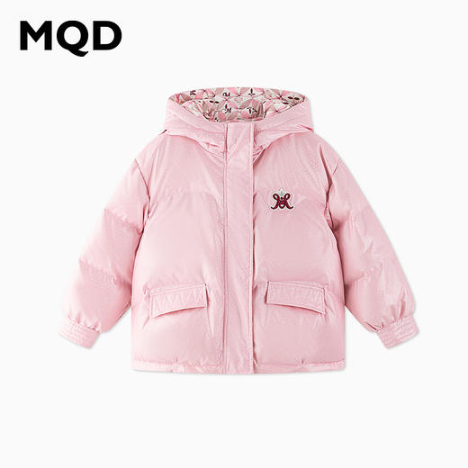 【秒1】【MQD】女童复古老花字母俏皮柔美连帽羽绒服 商品图4