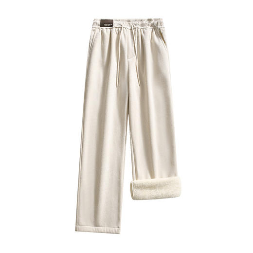 【YW】无忧购休闲裤男秋冬宽松直筒裤加绒保暖羊羔绒灯芯绒长裤2282（截单后3-5天发货） 商品图6