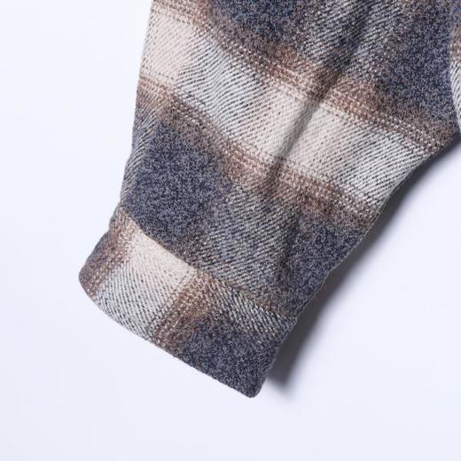 HMJ203SDSA男士秋冬新款痞帅男装休闲撞色格子设计按扣长袖衬衫百搭时尚 商品图4