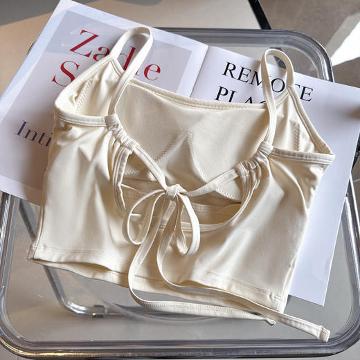 【限时秒】YOGACODE【火树银花系列】运动内衣女带胸垫免穿内衣吊带上衣裸感舒适健身背心DWC116002 商品图1