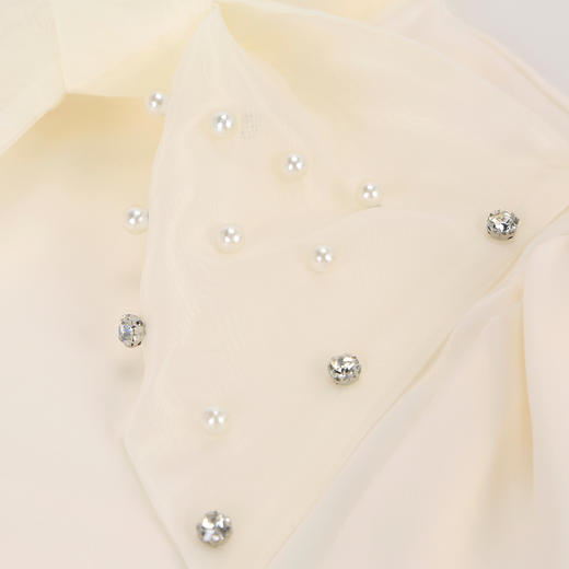 RE251斯尔丽26新款光泽感高级感蝴蝶结长袖职业通勤优雅纯色衬衫女 商品图7