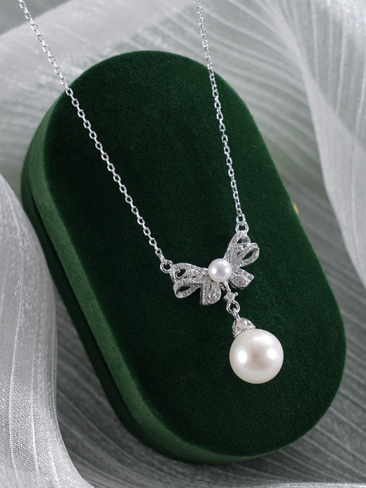 子佩集【温柔情结】银S925珍珠惜王妃套链【MLTL011】8.5mm珠蝴蝶结2601 商品图2