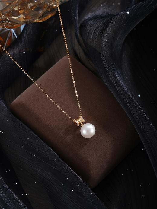 子佩集【小蛮腰】银S925珍珠惜王妃套链【MLTL012】11mm珠镀金吊球2601 商品图4