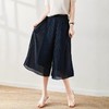 「断码清仓」夏季大码女装双层七分百褶阔腿裤 L码  ZFYY314 商品缩略图5