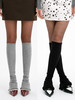 TR她热 云上漫步 灰色黑色芭蕾风针织复古显瘦喇叭袜套堆堆袜 商品缩略图0