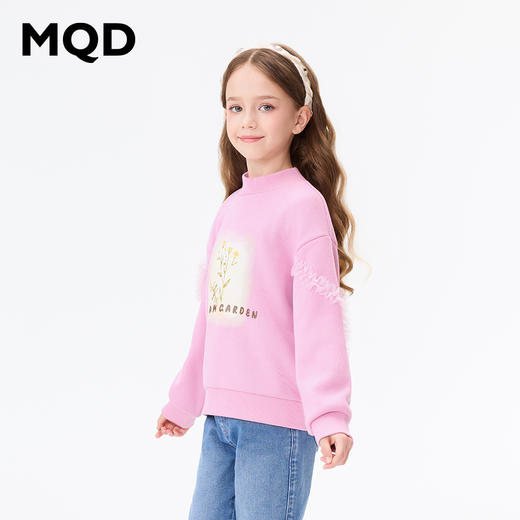 【秒3】【MQD】女童冬季甜美晕染字母印花半高领卫衣 商品图2