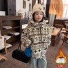 【柔软亲肤面料❗️时尚高级感】实加厚加密女童冬季加厚加棉毛毛衣费尔岛毛毛外套。jc 商品缩略图1