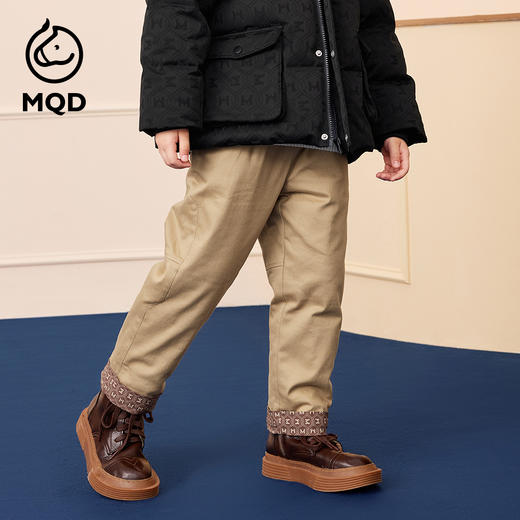 【秒3】【MQD】男童冬季时尚百搭绒感保暖针织长裤 商品图3