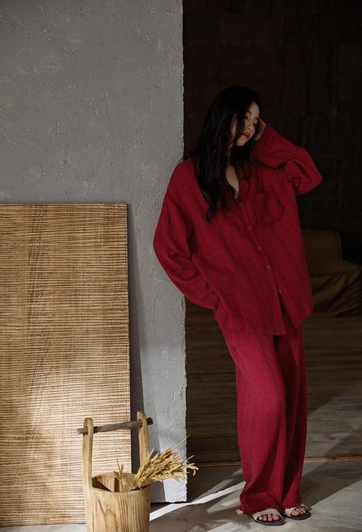 新款品牌正品假日胸垫流苏浪漫A级棉纱家居服睡衣 商品图2