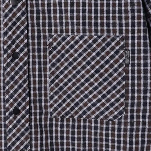 SDSA秋冬新款痞帅男装简约休闲撞色小格子设计长袖衬衫复古百搭 商品图2