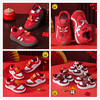 【小黄鸭】儿童新年鞋运动鞋儿童鞋加绒保暖德训鞋新年红色男女童棉鞋21-37 商品缩略图0
