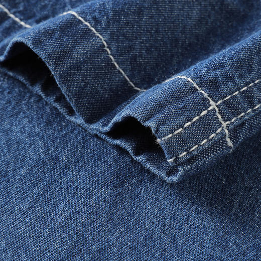 GXG男装25夏季经典胸前口袋设计日常休闲百搭翻领短袖牛仔衬衫K&C 商品图6