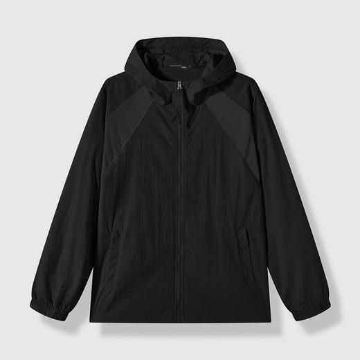 GXG男装25夏季舒适透气时尚拼接百搭情侣款连帽防晒服K&C 商品图4