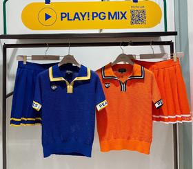 PG家新款春夏女士时髦撞色运动针织裙子！贸易商翻单纯尾货！跟大货一批出来，品质硬核不怕比对! 选用定织双纱骨弹力线，一般市面上见到的大多是单纱，这种双纱的质地更有质感，同时亲肤透气！