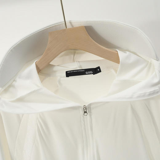 GXG男装25夏季时尚拼接设计拉链口袋舒适柔软连帽防晒服K&C 商品图6