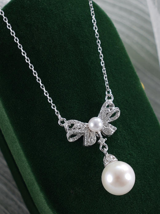 子佩集【温柔情结】银S925珍珠惜王妃套链【MLTL011】8.5mm珠蝴蝶结2601 商品图3