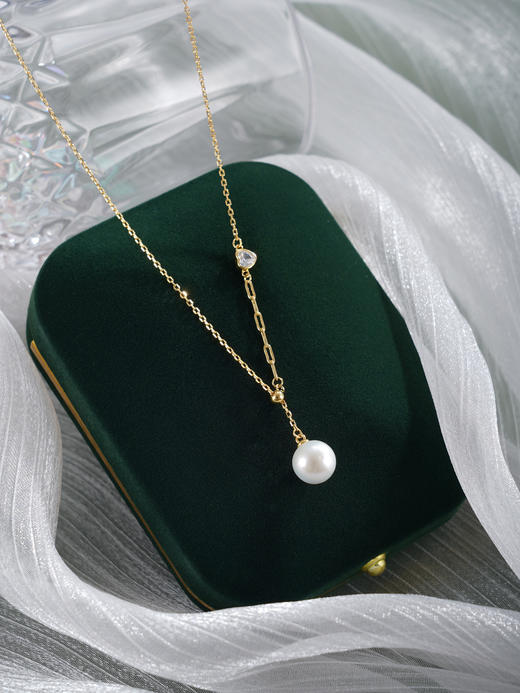 子佩集【云穹织梦】银S925珍珠惜王妃套链【MLTL017】8.5mm珠镀金吊球2601 商品图2