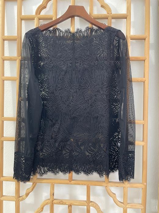 「断码清仓」精品弹力性感网纱镂空洋气打底衫   ZFYY316 商品图0