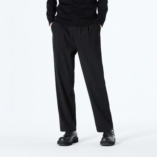 GXG男装秋季简约纯色百搭日常通勤百搭男式休闲直筒长裤K&C 商品图4