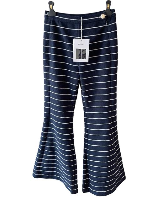 女款条纹喇叭裤长裤 可配套装he025 商品图0