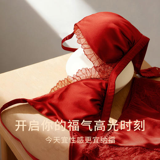 金三塔 女真丝缎面拼接无钢圈文胸（单文胸）NZFFA302H25 商品图2