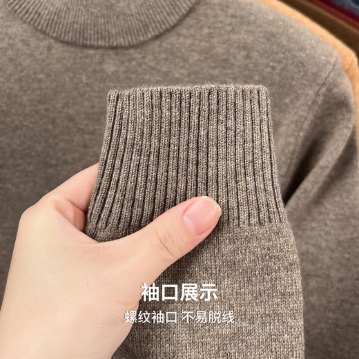 【100%绵羊毛】圣得西男士保暖厚羊毛衫2025秋新款重磅毛衣410g 商品图7
