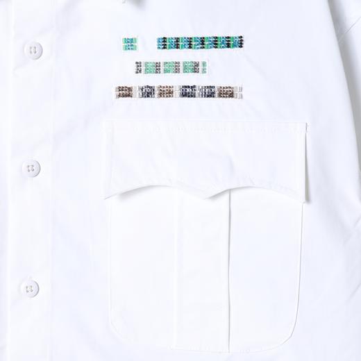 1618101SDSA男士秋冬新款痞帅男装韩版重工小珠子设计翻领长袖衬衫百搭潮 商品图2